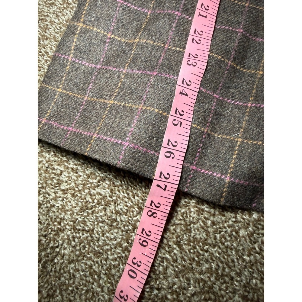 Vintage Lands End Women‎ Plaid Wool Blazer 14 Preppy Classic Academia Career - Picture 8 of 10